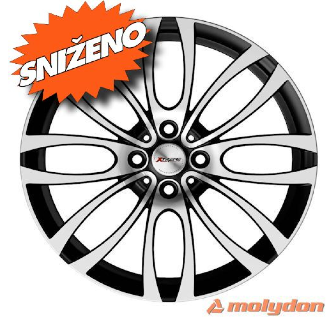 X48 6.50X16 ET37 4/108 X-TREME (72,2) MATT BLACK POLISHED