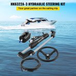 Hidraulički kormilarski set za vanbrodski motor do 300 KS, volan 34 cm, crijevo 6,7 m