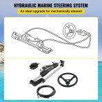 Hidraulički kormilarski set za vanbrodski motor do 300 KS, volan 34 cm, crijevo 5,5 m