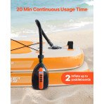 Električna pumpa za SUP dasku 12 V, 1,4 bar, protok 70 l/min, automatsko isključivanje