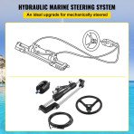 Hidraulički kormilarski set za vanbrodski motor do 300 KS, volan 34 cm, crijevo 6,7 m