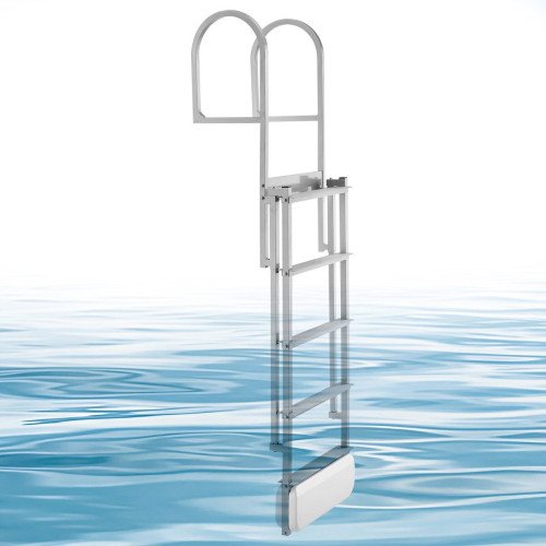 Ljestve za pristanište za 5 stuba, od aluminija, uvlačive, nosivost 227 kg Ljestve za pristanište za 5 stuba, od aluminija, uvlačive, nosivost 227 kg