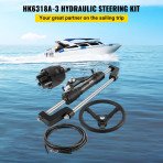 Hidraulički kormilarski set za vanbrodski motor do 300 KS, volan 34 cm, crijevo 5,5 m