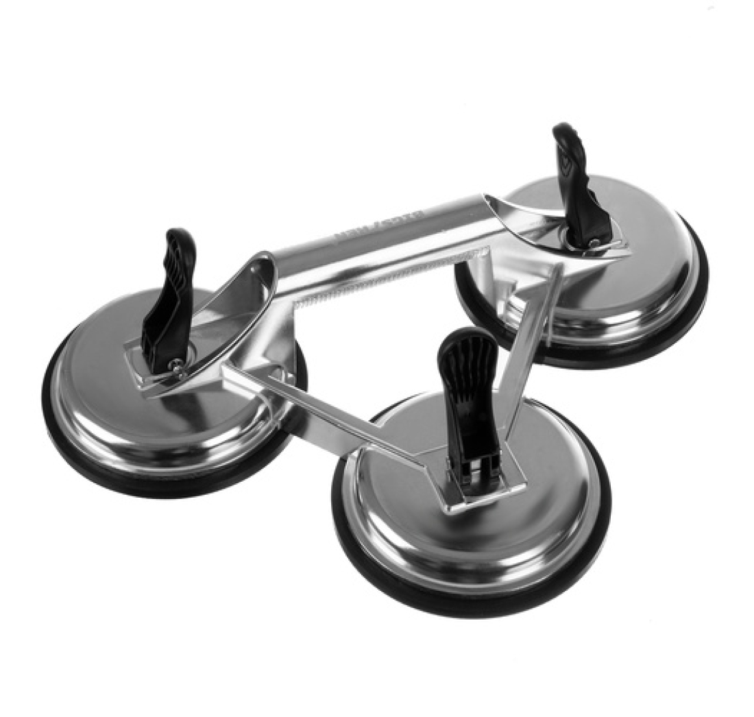 TROSTRUKI VAKUUMSKI NOSAČ ZA STAKLA , PLOČICE , OGLEDALA - NOSIVOST DO 150 KG