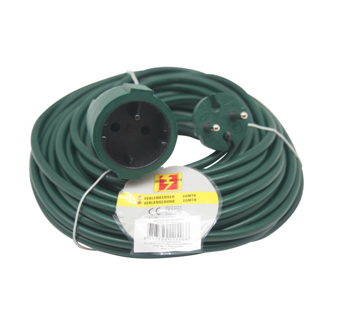 PRODUŽNI KABEL 230 v DULJINE 20m ZELENI