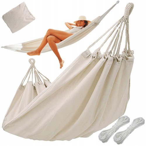 VISEĆA MREŽA LEŽALJKA HAMMOCK BEŽ