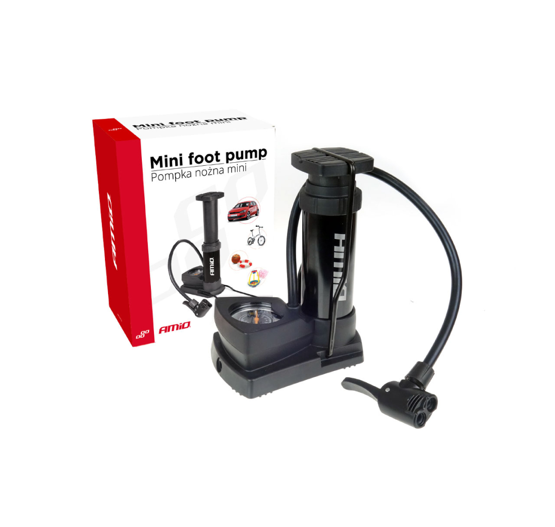 PUMPA NOŽNA MINI S MANOMETROM AMIO