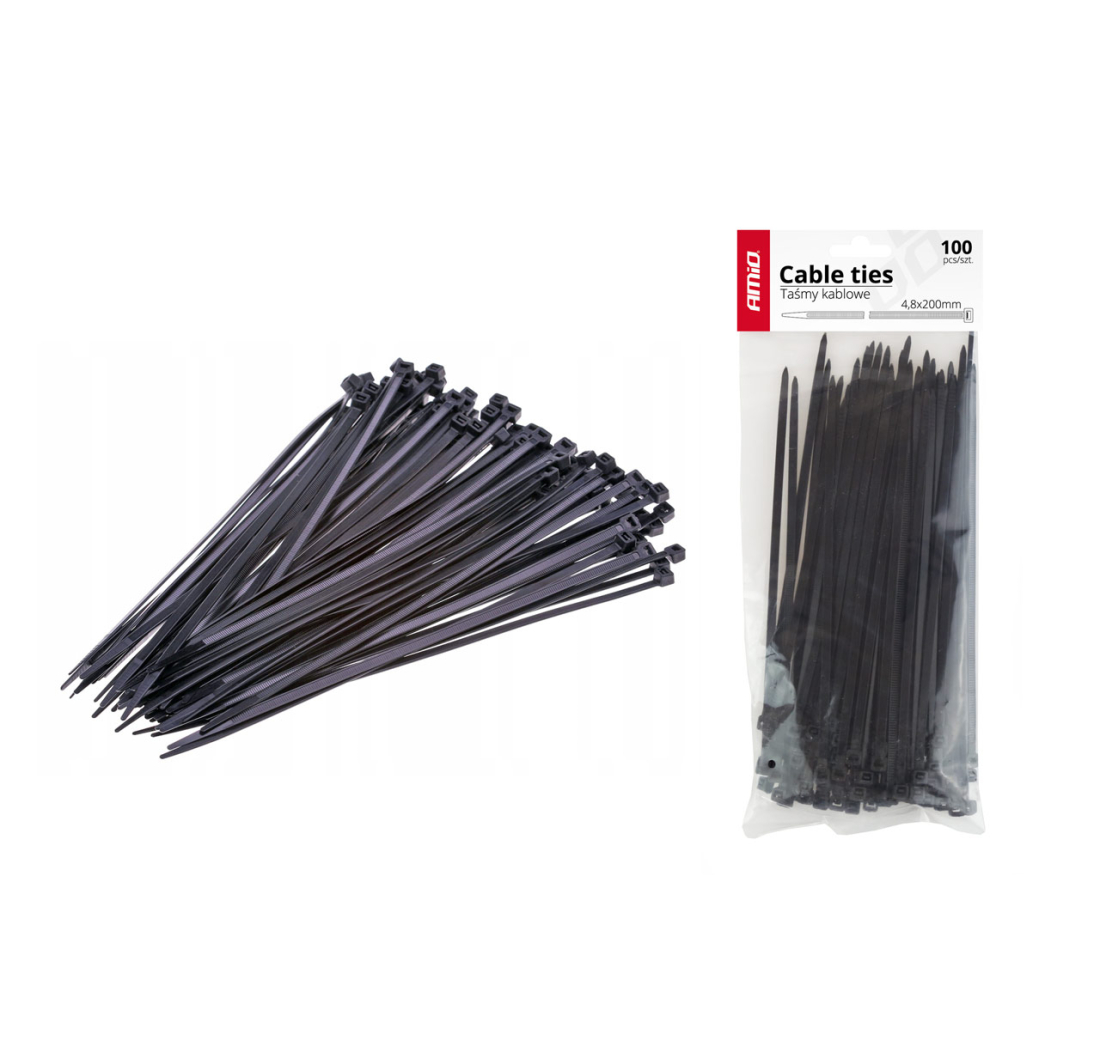 VEZICE RAZNE CRNE 100mm ( 100 kom)