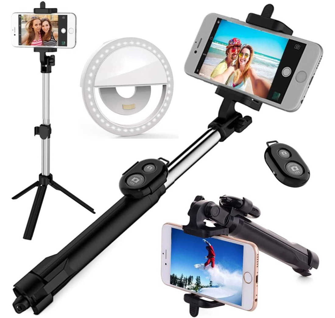 SELFIE ŠTAP 74 cm SA DALJINSKIM OKIDAČEM I STALKOM+POKLON