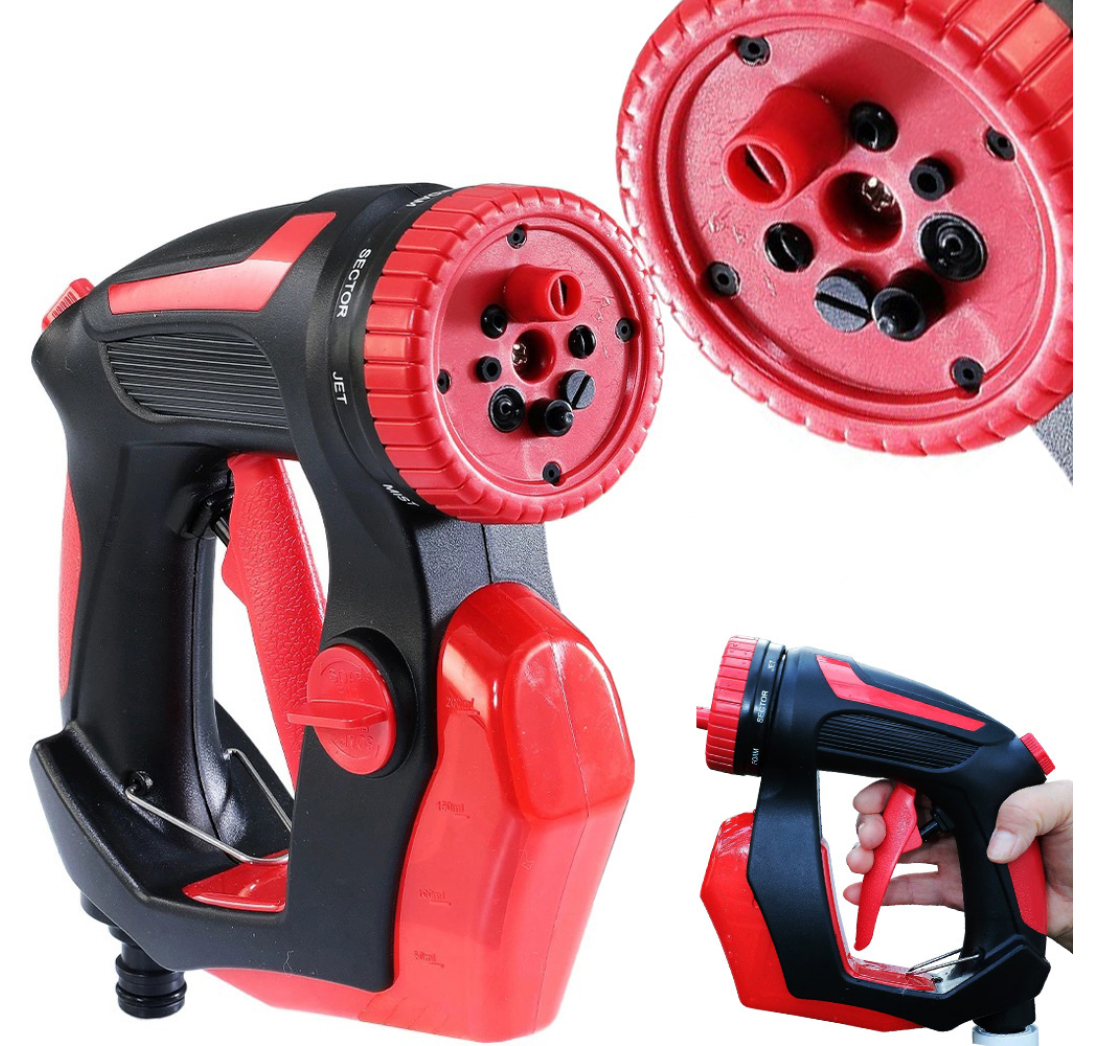 PIŠTOLJ ZA PRANJE AUTA SA PRIKLJUČKOM ZA VODU I SPREMNIKOM