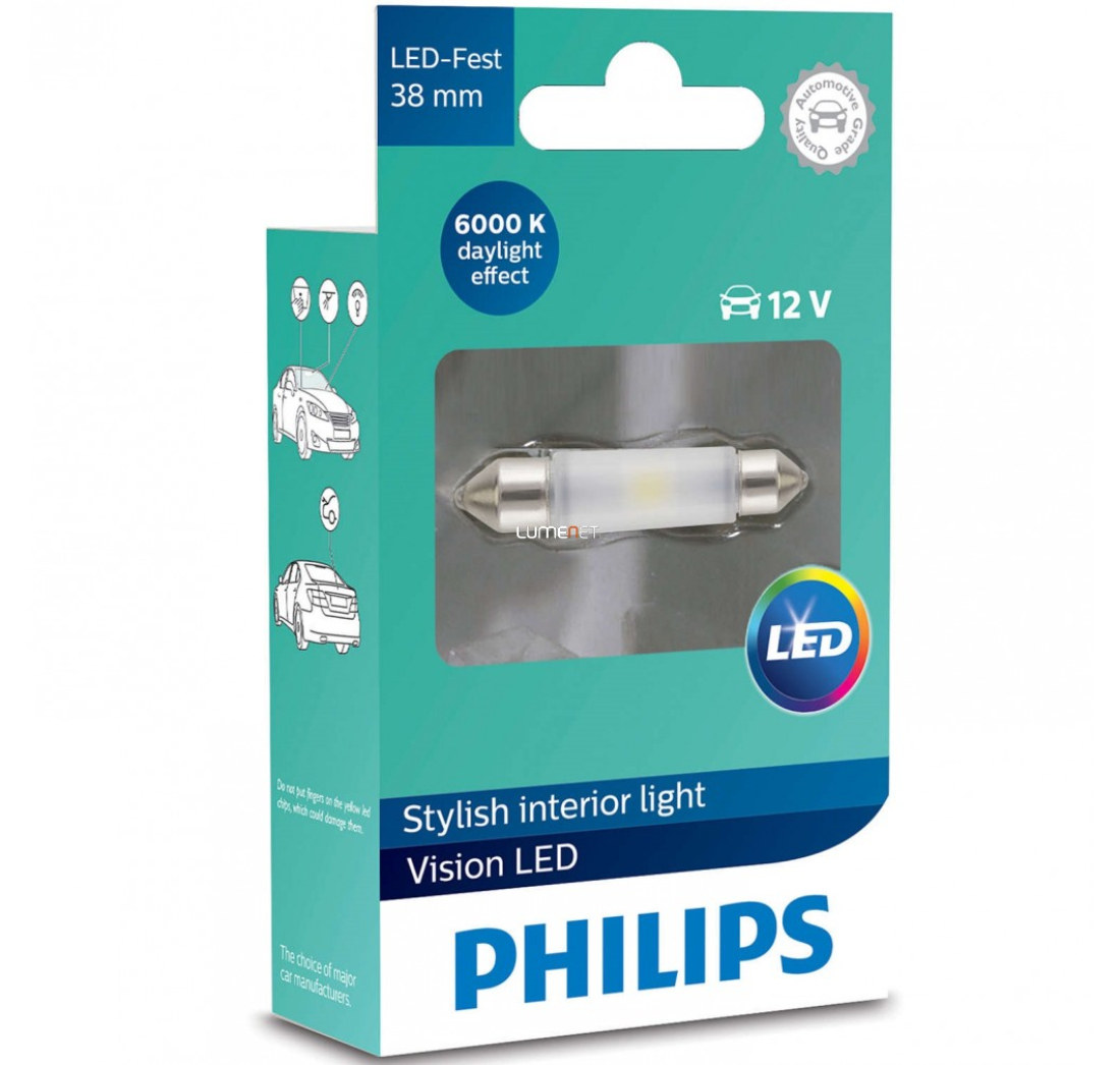 PHILIPS AUTO ŽARULJA KABINA LED 38mm 6000K 12V X1