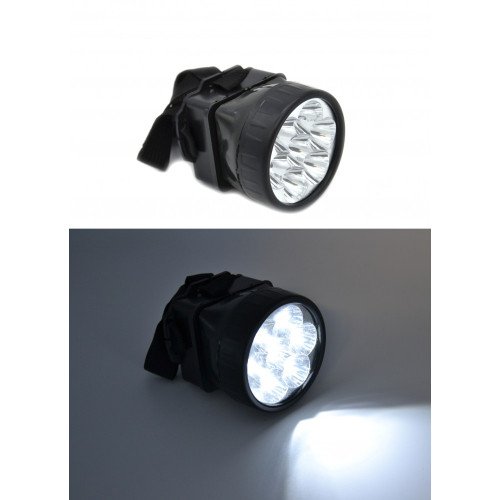 NAGLAVNA LED LAMPA 4U1 CRNA 7cm