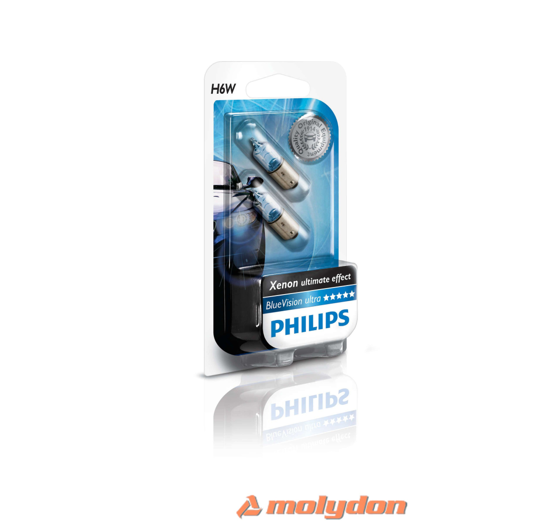 PHILIPS AUTO ŽARULJA H6 6W/12V BLUEVISION