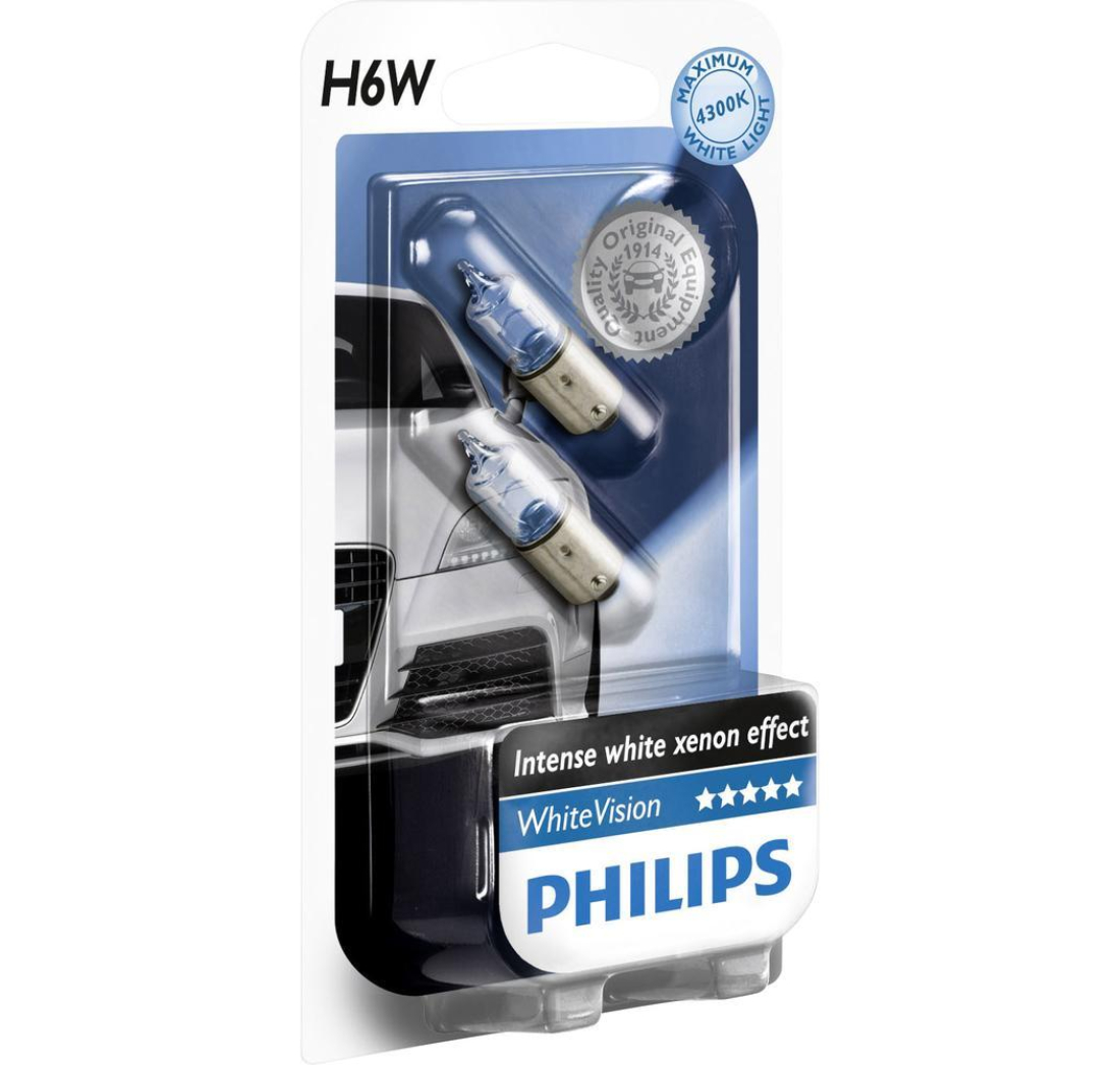 PHILIPS AUTO ŽARULJA H6W 6W/12V WHITE VISION