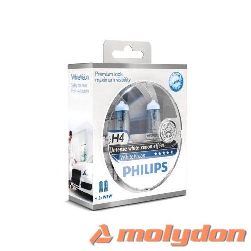 PHILIPS AUTO ŽARULJA H4 W5W/12V White Vision 4300K u setu PHILIPS AUTO ŽARULJA H4 W5W/12V White Vision 4300K u setu
