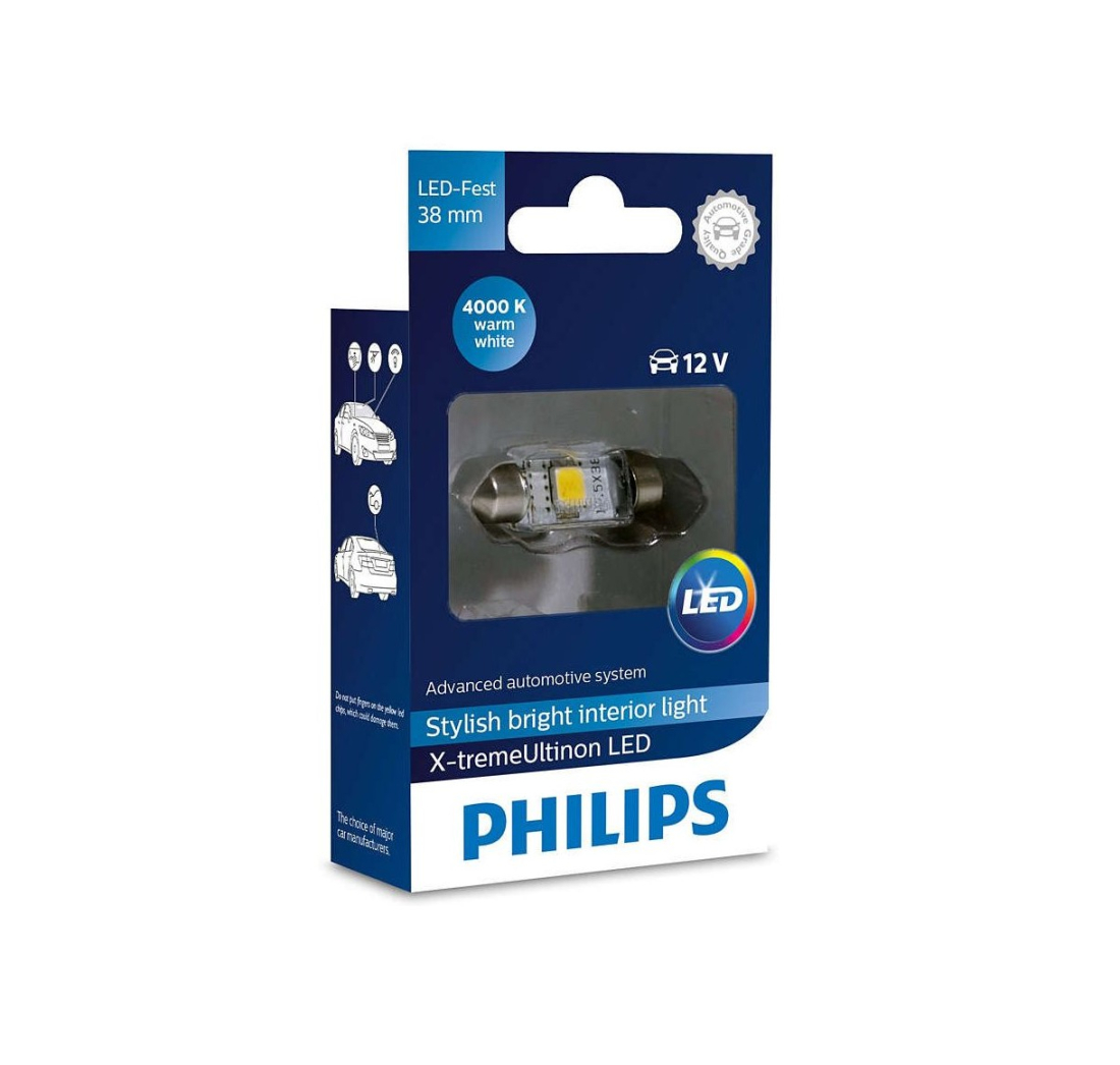 PHILIPS AUTO ŽARULJA KABINA LED 38mm 4000K 12V X-Treme Vision