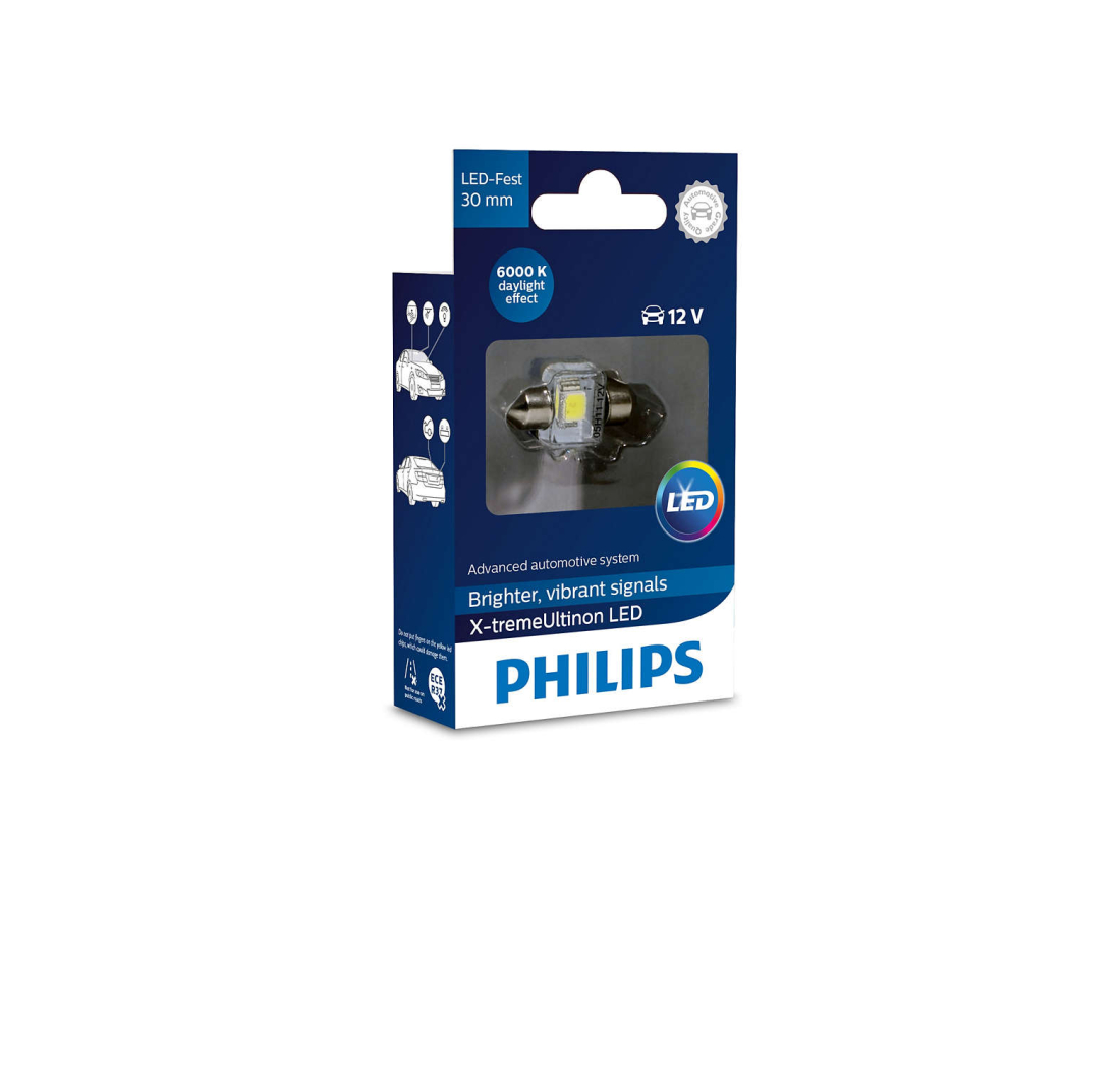 PHILIPS AUTO ŽARULJA KABINA LED 30mm 6000K 1W/12V X-Treme Vision