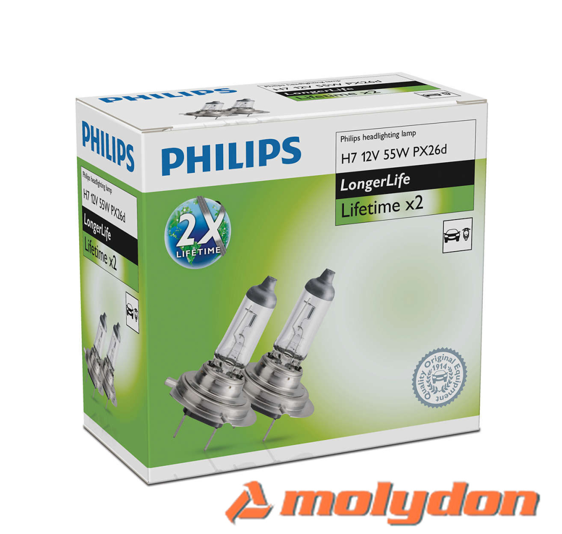 PHILIPS MOTO ŽARULJA H7 55W/12V Long Life