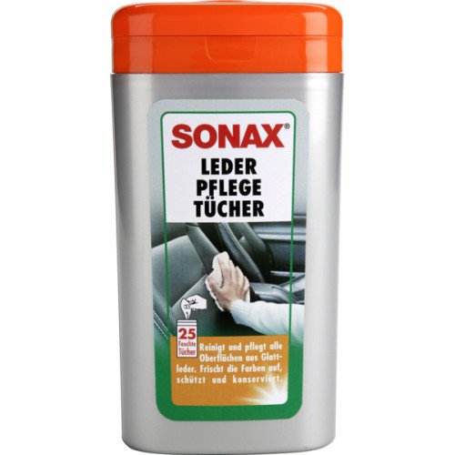 SONAX- VLAŽNE MARAMICE ZA NJEGU KOŽE (25kom) SONAX- VLAŽNE MARAMICE ZA NJEGU KOŽE (25kom)