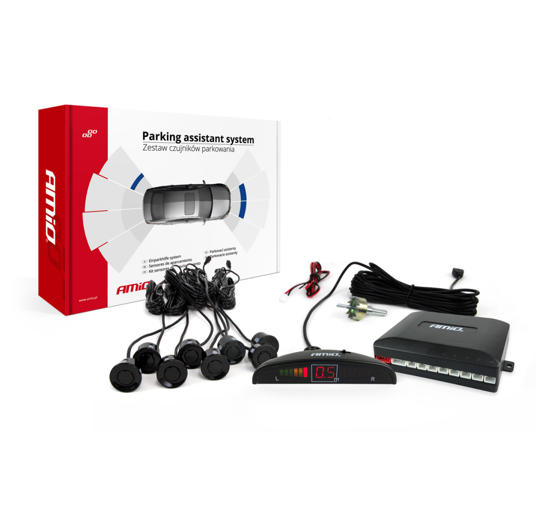 PARKING SENZORI SA 8 SENZORA I LED DISPLAY-EM CRNI VERTEX