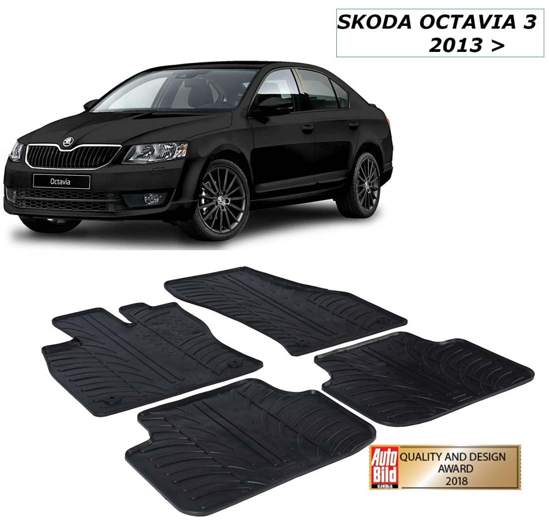 Tipski gumeni tepisi za Škoda: Octavia III 2013-> (4doors,limousine,manual)