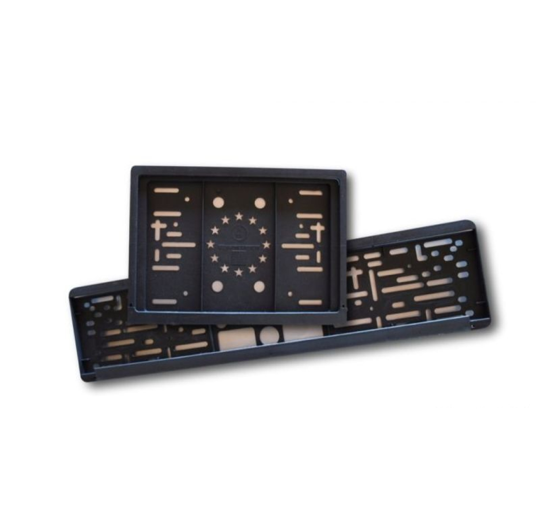 NOSAČ ZA REGISTARSKE TABLICE USA CRNI PVC (PAR)