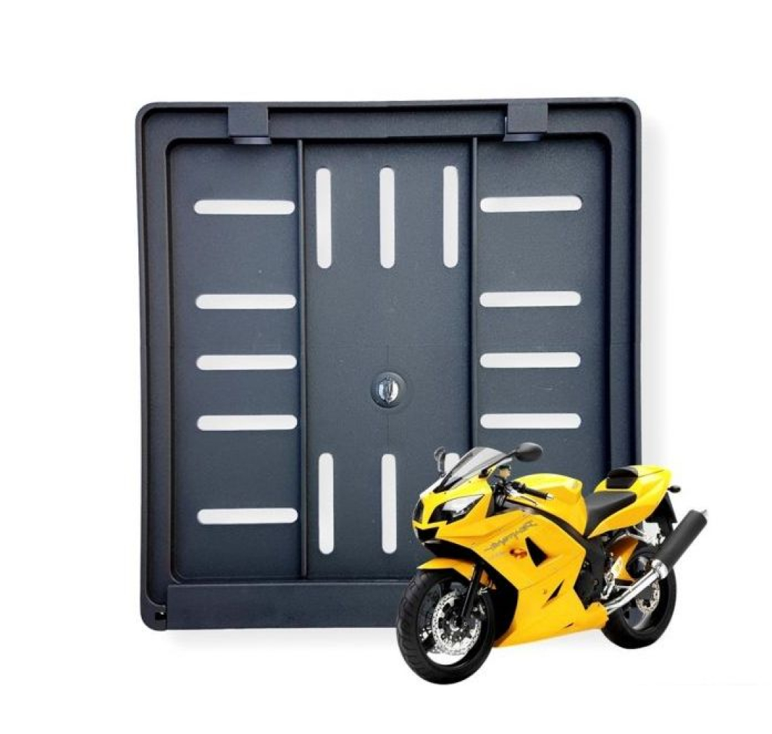 NOSAČ ZA REGISTARSKE TABLICE MOTORA CRNI PVC
