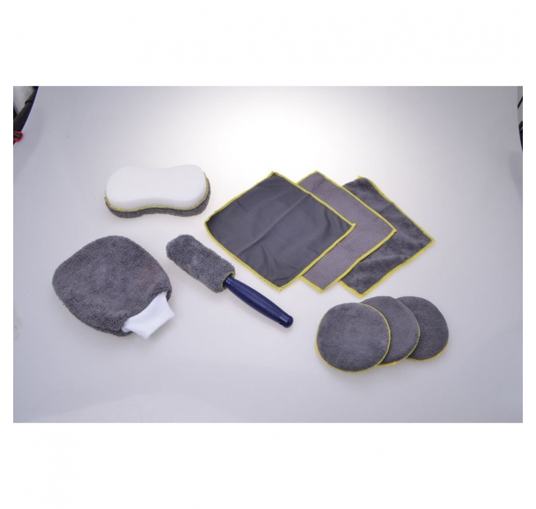 SET ZA ČIŠĆENJE LAKA AUTOMOBILA MIKROFIBRA (9 KOM)