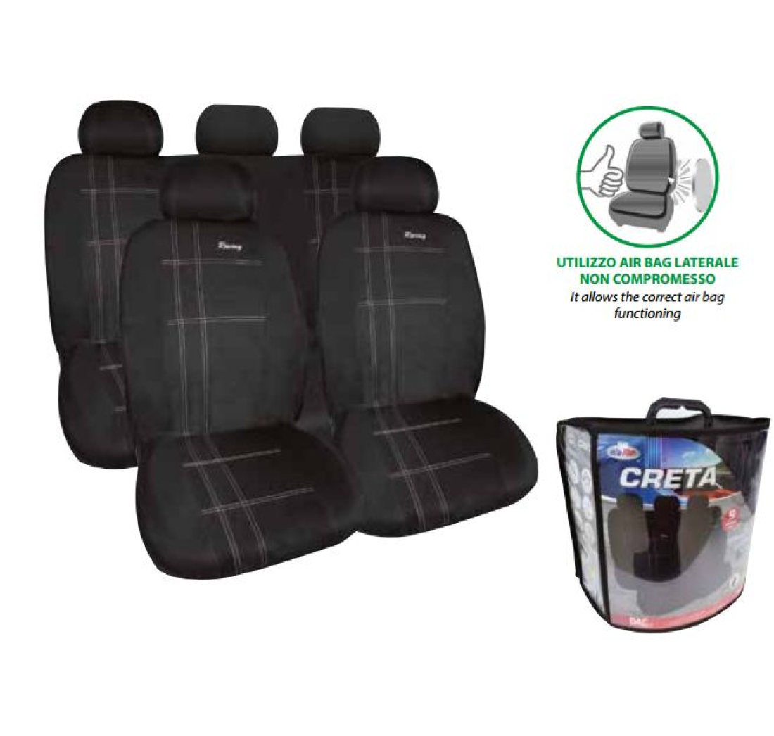 NAVLAKA SJEDALA CRETA SIVO/CRNA