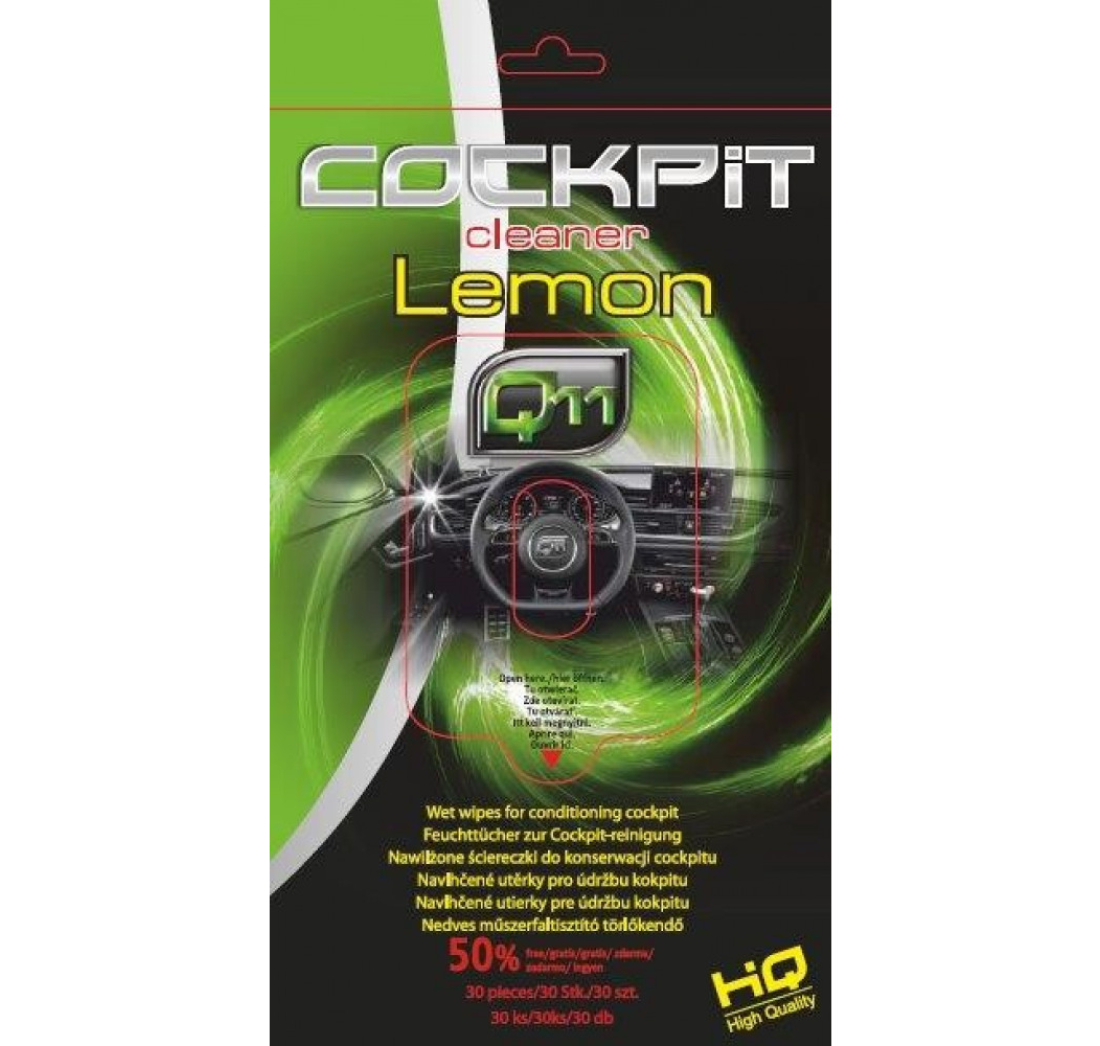 VLAŽNE MARAMICE ZA ČIŠĆENJE KOKPITA LIMUN 30kom