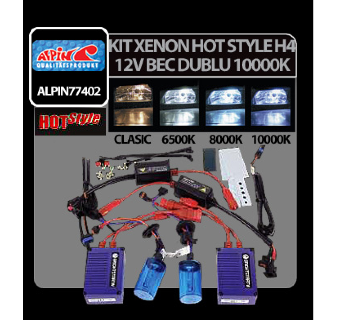 XENON KIT H4 Hi/Low (10000K)