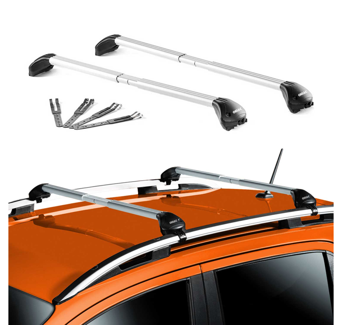 Univerzalni krovni nosač OMAC Stark Raised-Telescopic Silver | aluminij | Molydon