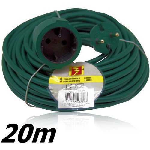 PRODUŽNI VRTNI STRUJNI KABEL 20m 230V BENSON zeleni