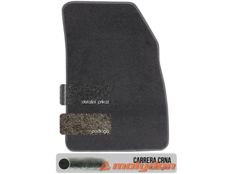Tekstilni tepisi crne boje basic kvalitete tkanja po tipu automobila