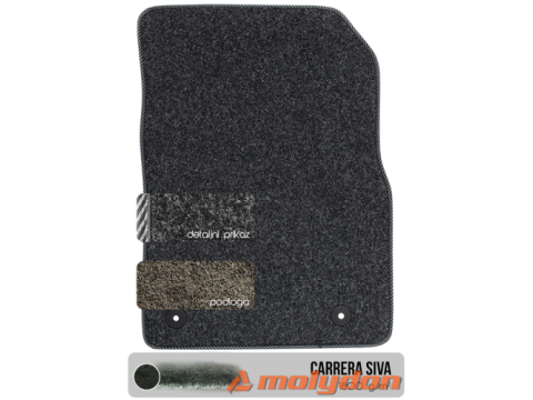 Tekstilni tepisi antracit boje basic kvalitete tkanja po tipu automobila