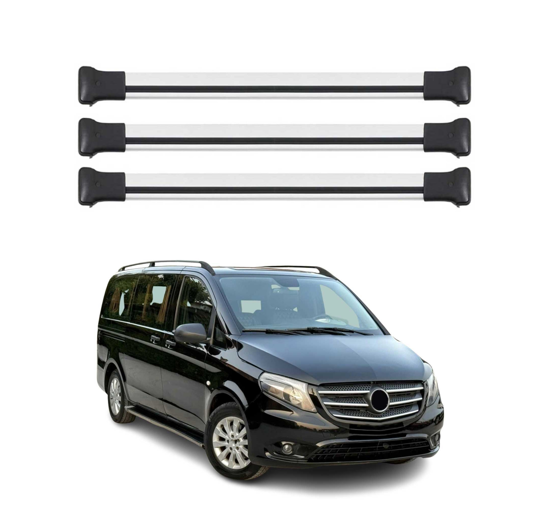 Krovni nosači MERCEDES VIANO VITO W638 W639 W447 2003-2023 | aluminij | Molydon