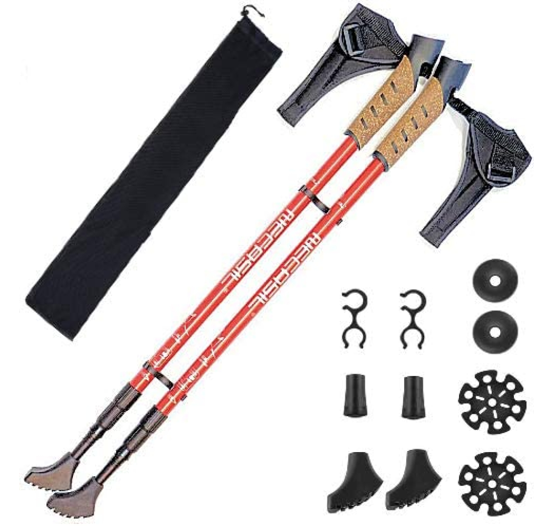 NORDIJSKI ŠTAP ZA HODANJE 135cm PLUTO (PAR) CRVENI