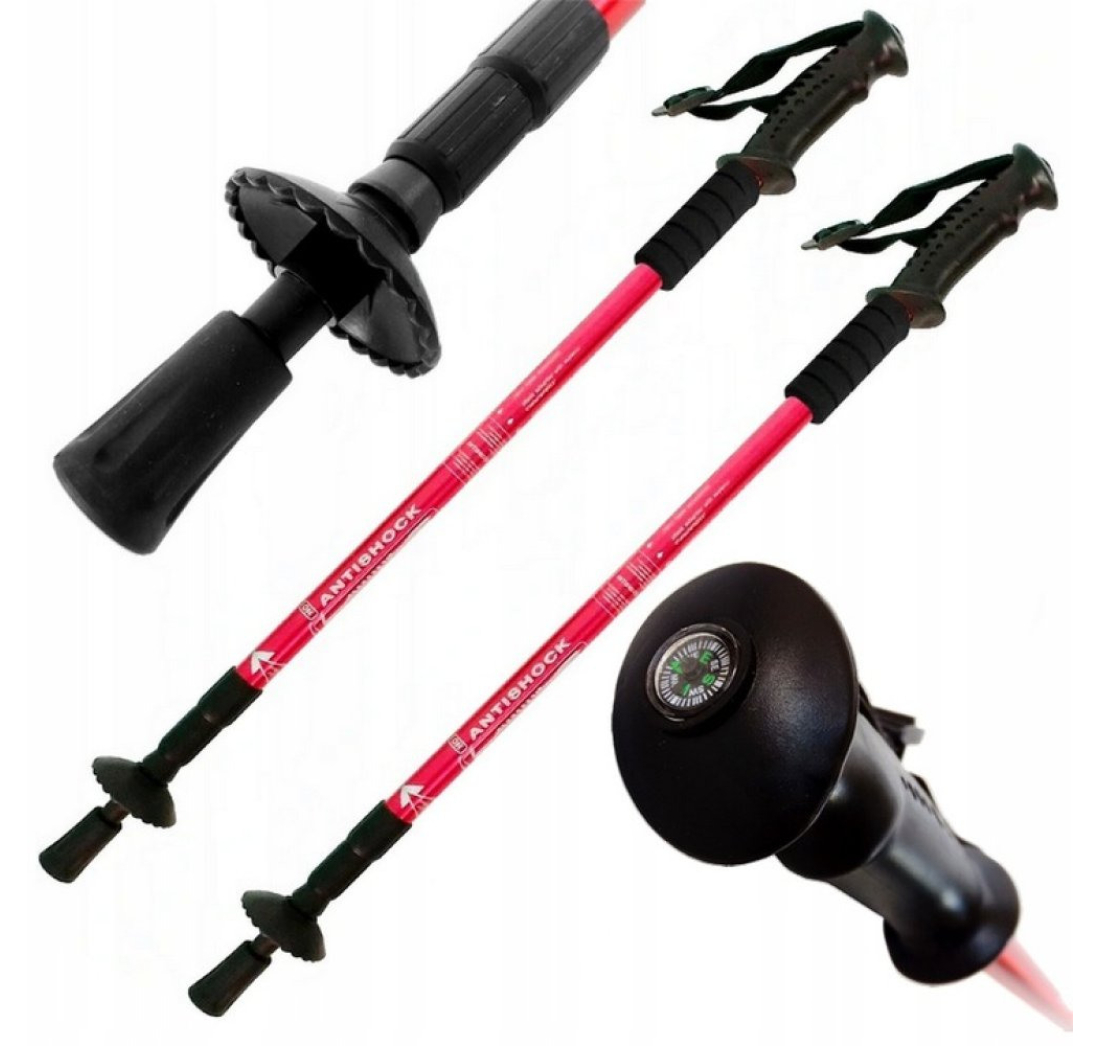 NORDIJSKI ŠTAP ZA HODANJE 135cm (PAR) CRVENI