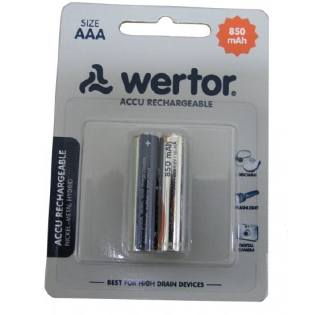 BATERIJA AAA 850mAh PUNJIVA (2kom) WERTOR