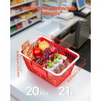 Košarice za trgovinu na slaganje, 20 dijelova, 21 L, nosivost 9 kg