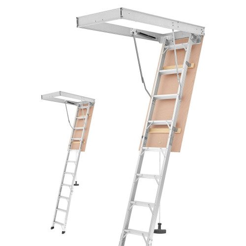 Aluminijske tavanske ljestve, nosivost 170 kg, otvor 57 cm Aluminijske tavanske ljestve, nosivost 170 kg, otvor 57 cm