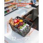 Košarice za trgovinu, 12 dijelova, 21 L, nosivost 9 kg, 42,5 × 30,5 × 21,5 cm