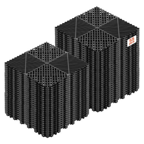 Drenažne podne pločice, 55 komada, 0,3 × 0,3 m, ukupno 5,3 m², masa 13,1 kg