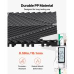 Drenažne podne pločice, 55 komada, 0,3 × 0,3 m, ukupno 5,3 m², masa 13,1 kg