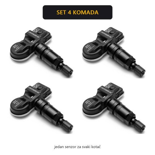 Metalni TPMS ventili (senzori tlaka u gumama), set 4 kom Metalni TPMS ventili (senzori tlaka u gumama), set 4 kom