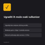 Metalni TPMS ventili (senzori tlaka u gumama), set 4 kom